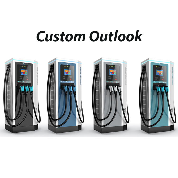 3 plugs ev charging station