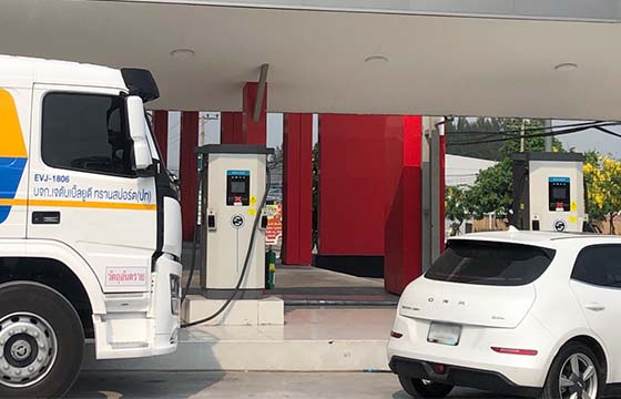 electric truck charging station