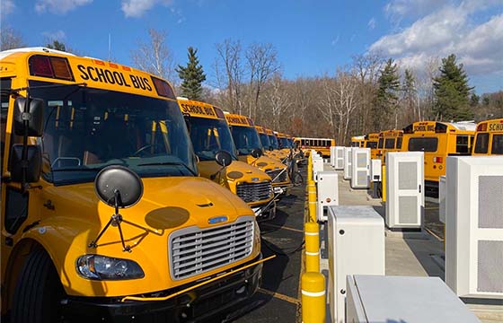 ev school buses charging station